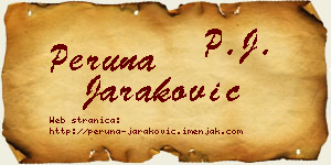 Peruna Jaraković vizit kartica